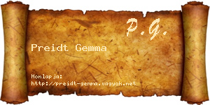 Preidt Gemma névjegykártya